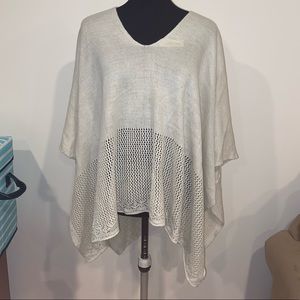 Stylish Ivory Wrap / Poncho with Gold Fleck